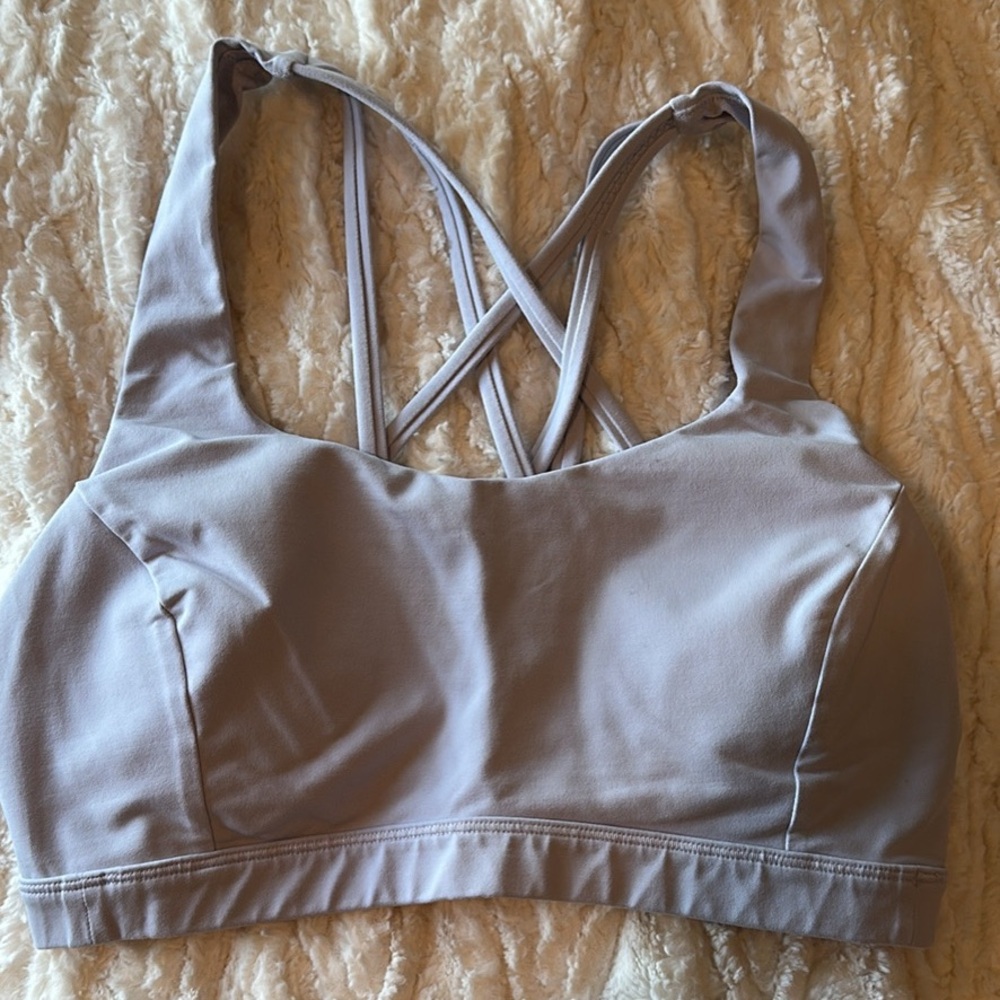Lululemon, light lavender sports bra, size 6